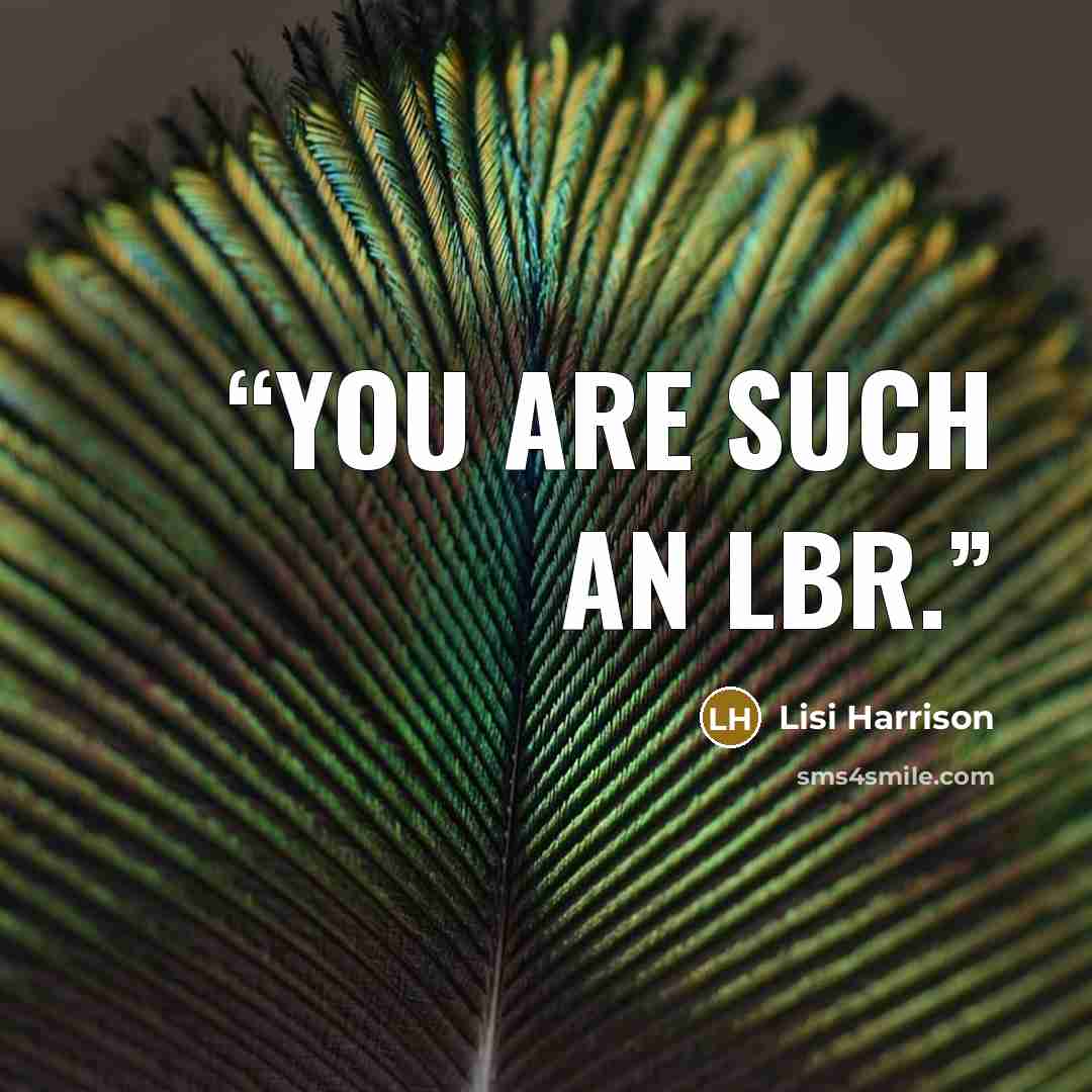 “You are such an LBR.” quote by Lisi Harrison
