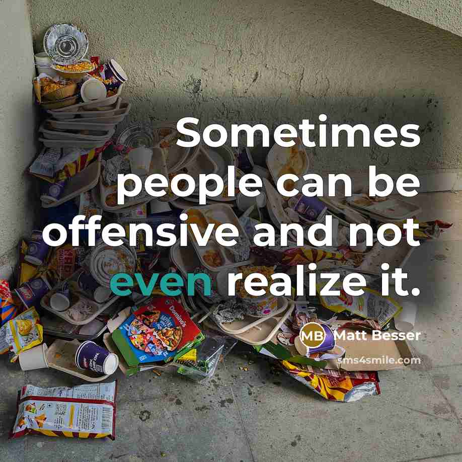 “Sometimes people can be offensive and not even realize it.” quote by Matt Besser