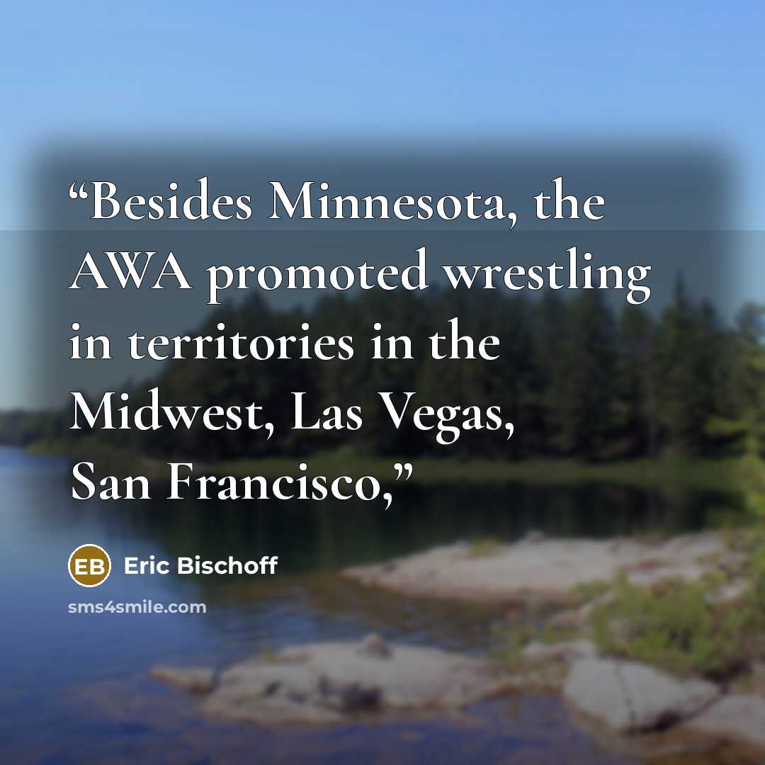 “Besides Minnesota, the AWA promoted wrestling in territories in the Midwest, Las Vegas, San Francisco,” quote by Eric Bischoff
