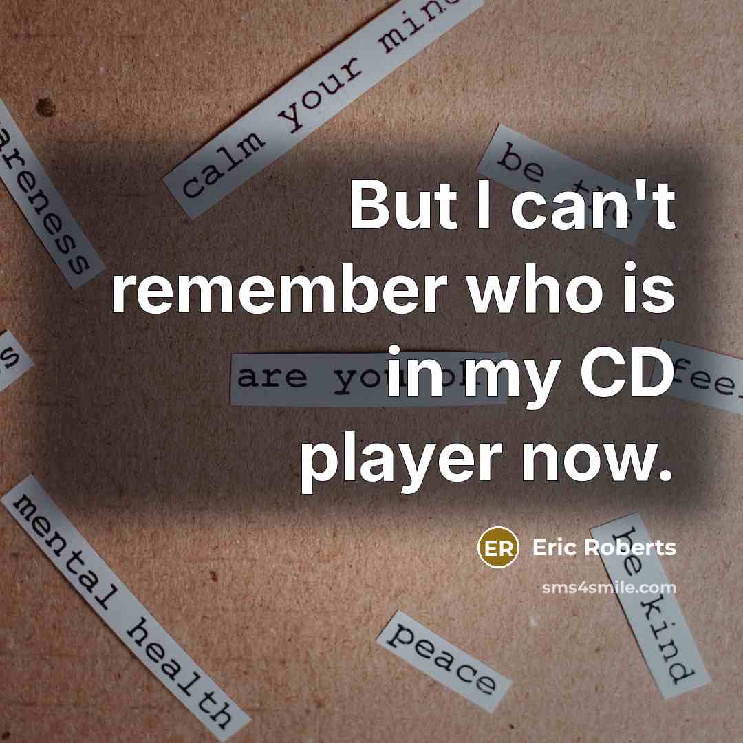 “But I can't remember who is in my CD player now.” quote by Eric Roberts