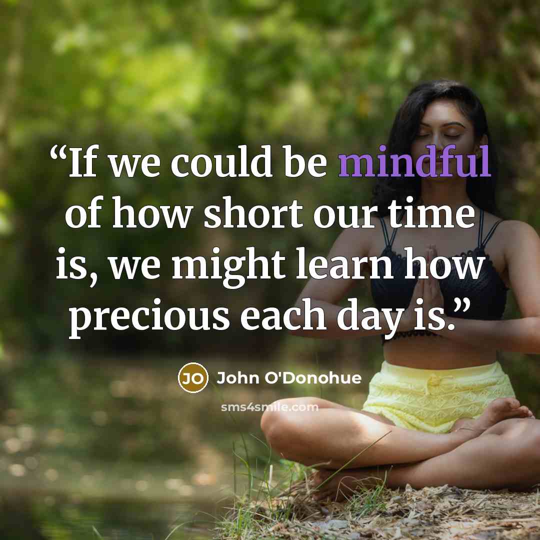 “If we could be mindful of how short our time is, we might learn how precious each day is.” quote by John O'Donohue