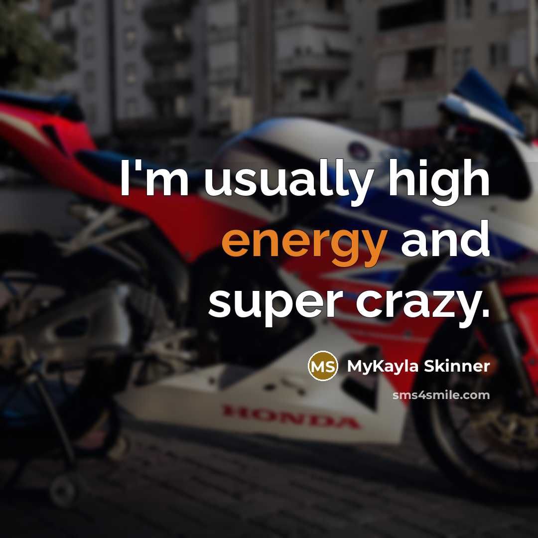 “I'm usually high energy and super crazy.” quote by MyKayla Skinner