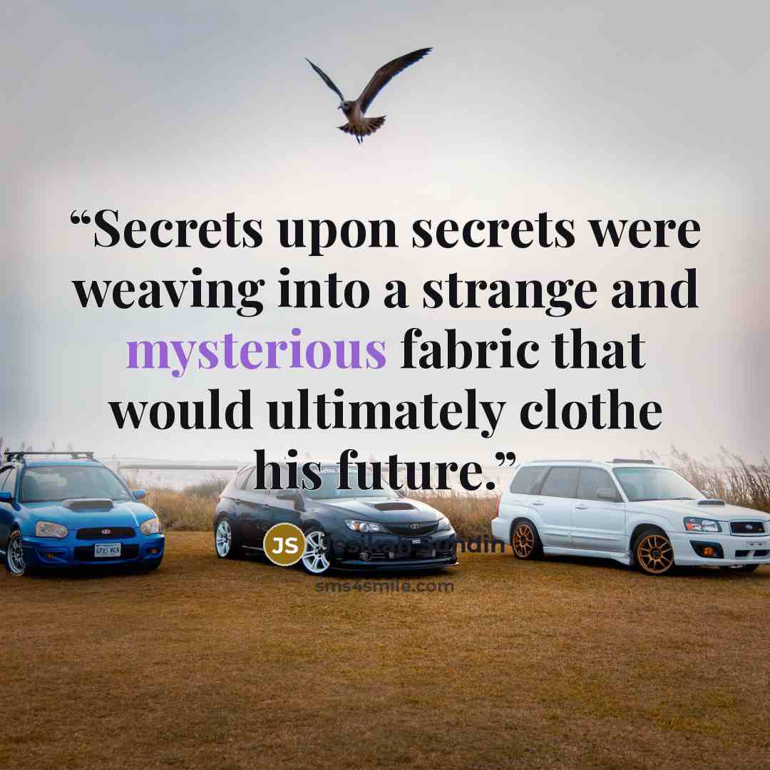 “Secrets upon secrets were weaving into a strange and mysterious fabric that would ultimately clothe his future.” quote by Jesikah Sundin