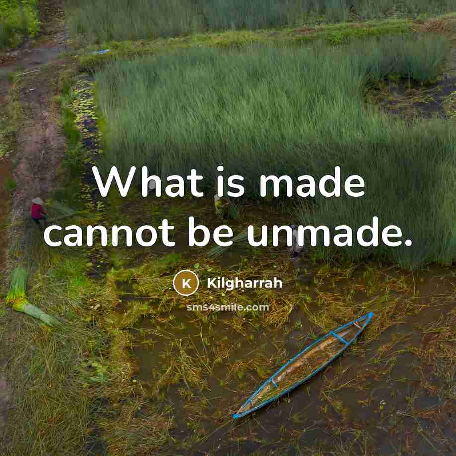 “What is made cannot be unmade.” quote by Kilgharrah