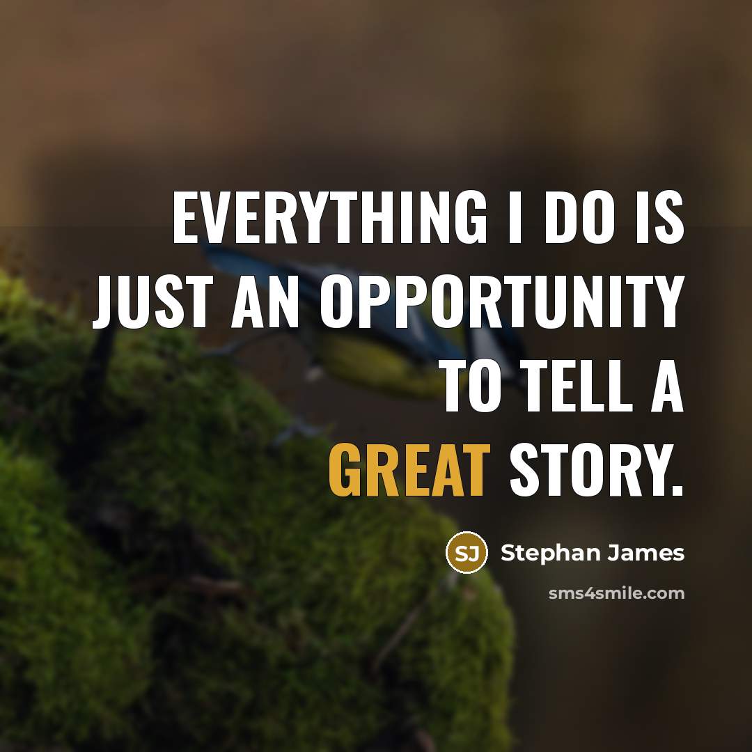 “Everything I do is just an opportunity to tell a great story.” quote by Stephan James