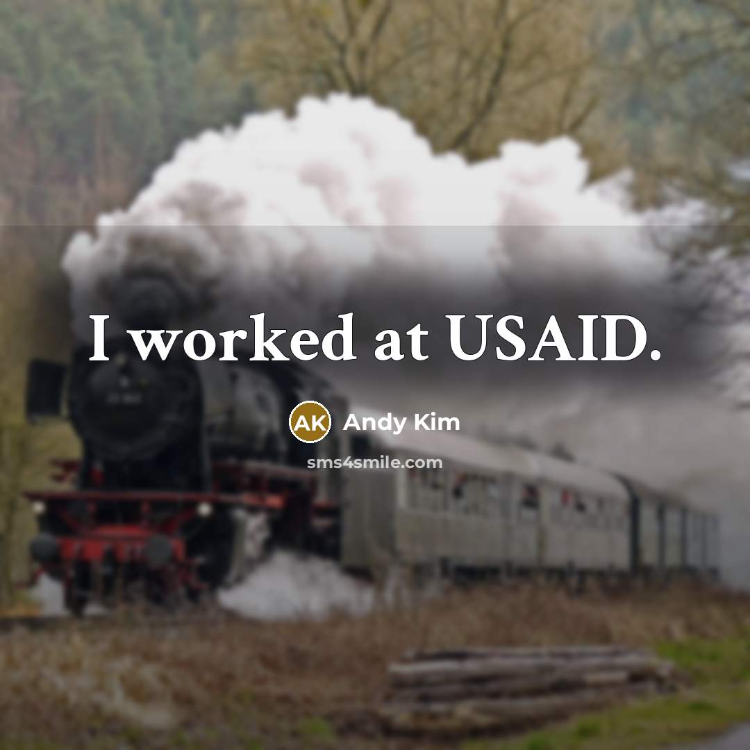 “I worked at USAID.” quote by Andy Kim