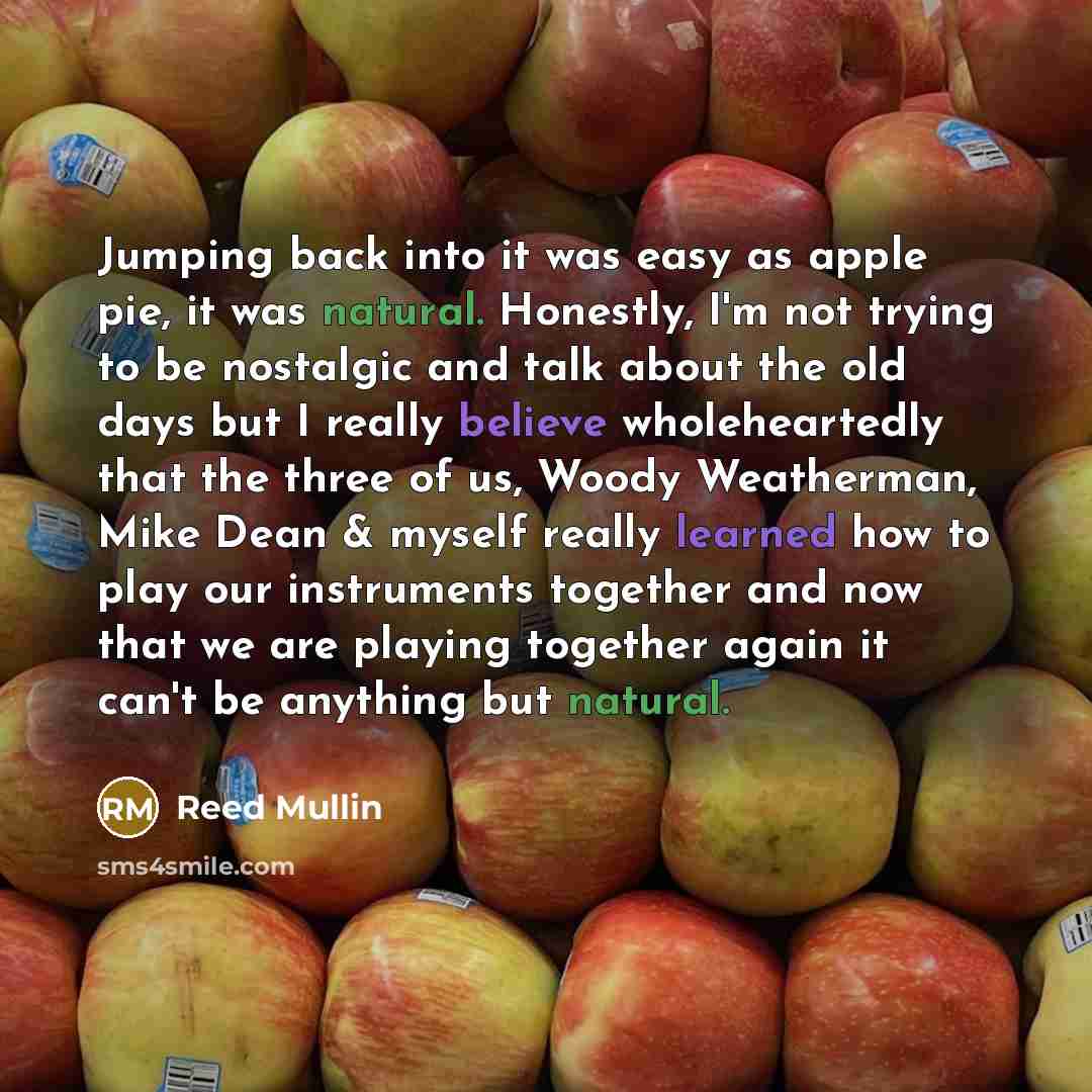 “Jumping back into it was easy as apple pie, it was natural. Honestly, I'm not trying to be nostalgic and talk about the old days but I really believe wholeheartedly that the three of us, Woody Weatherman, Mike Dean & myself really learned how to play our instruments together and now that we are…” quote by Reed Mullin