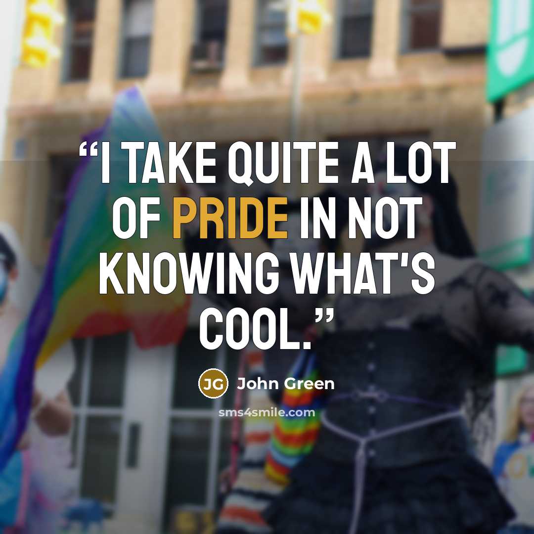 “I take quite a lot of pride in not knowing what's cool.” quote by John Green