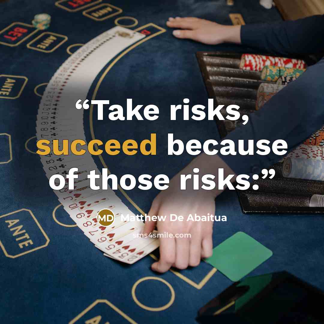 “Take risks, succeed because of those risks:” quote by Matthew De Abaitua