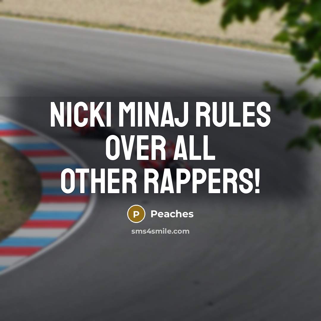“Nicki Minaj rules over all other rappers!” quote by Peaches