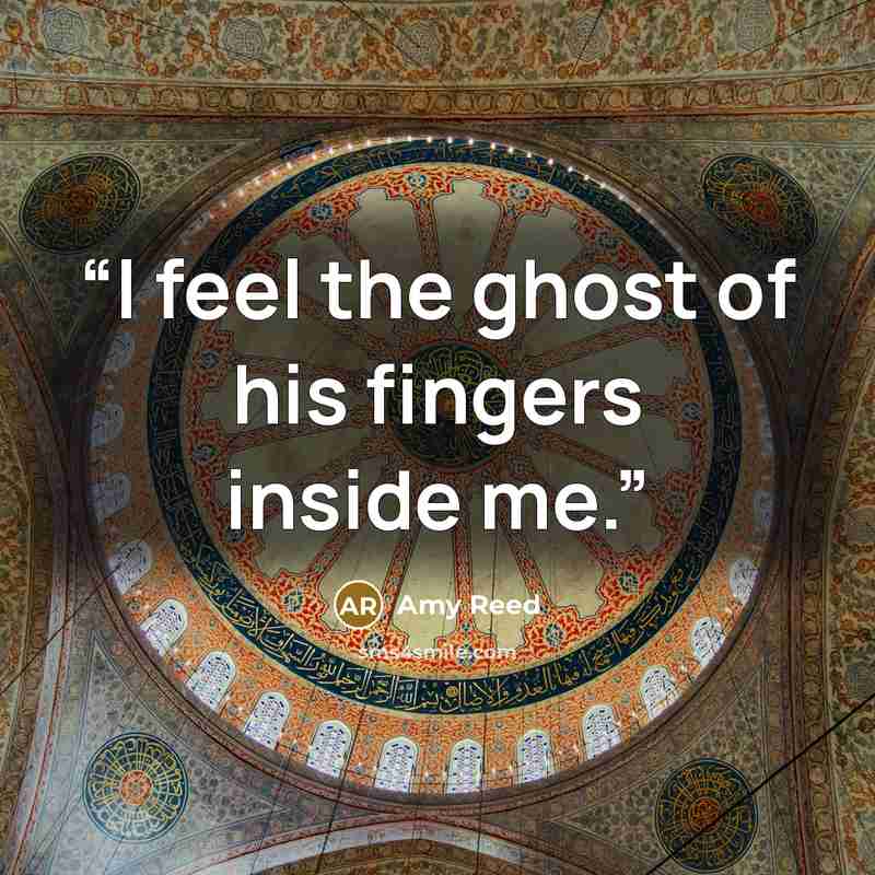 “I feel the ghost of his fingers inside me.” quote by Amy Reed
