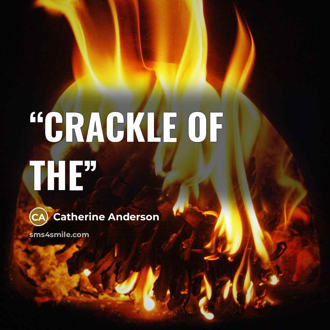 “crackle of the” quote by Catherine Anderson