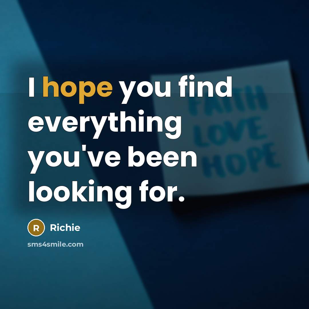 “I hope you find everything you've been looking for.” quote by Richie