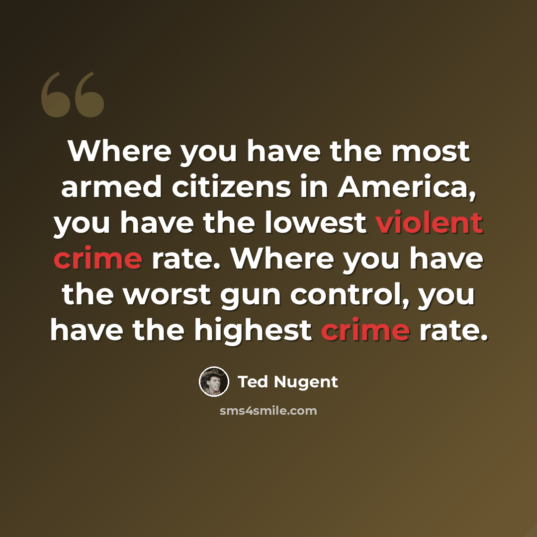 “Where you have the most armed citizens in America, you have the lowest violent crime rate. Where you have the worst gun control, you have the highest crime rate.” quote by Ted Nugent