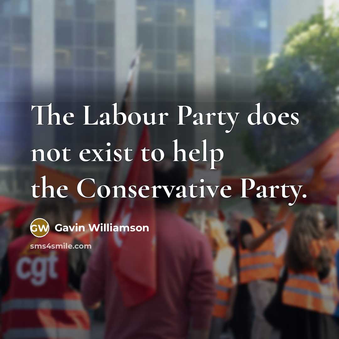 “The Labour Party does not exist to help the Conservative Party.” quote by Gavin Williamson