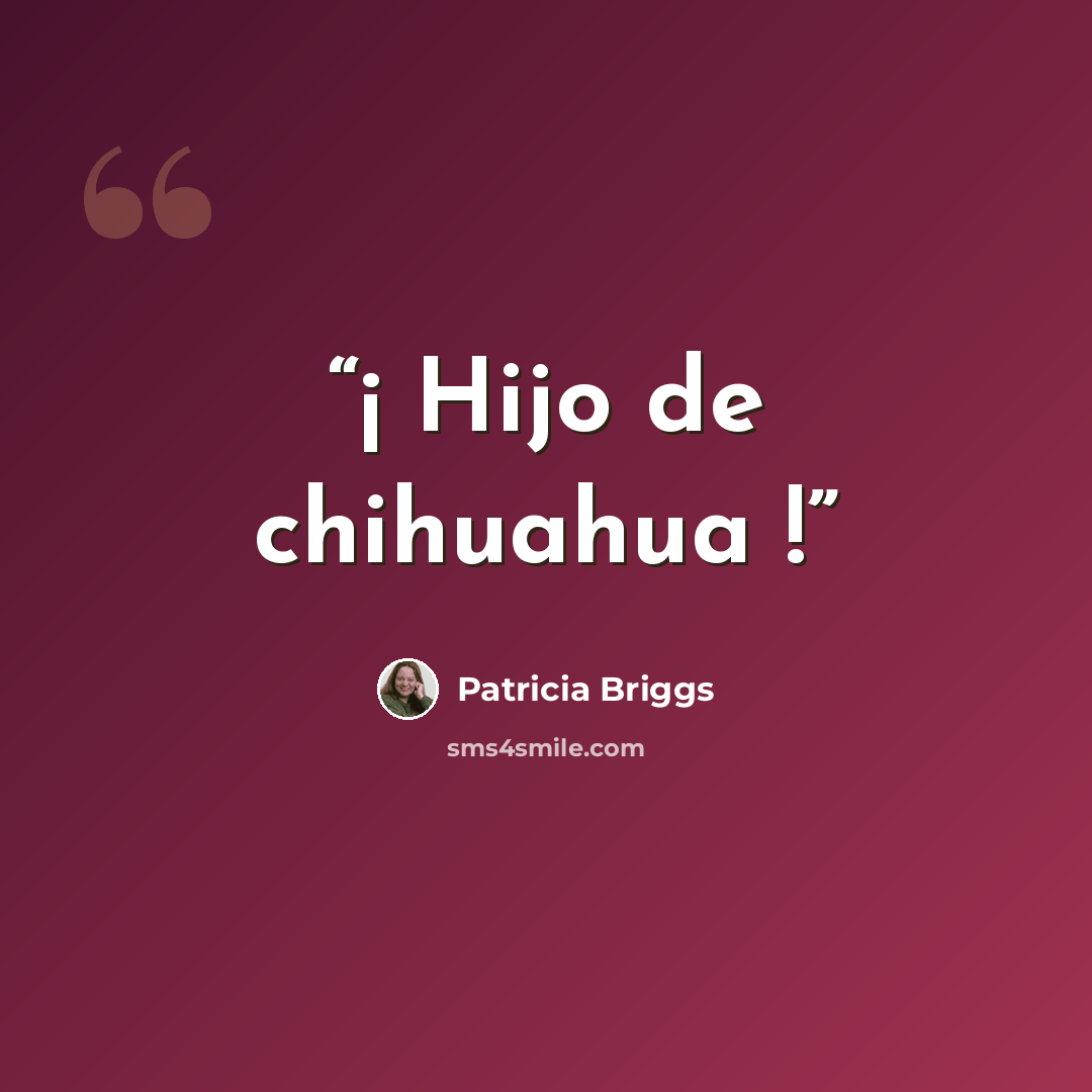 “¡ Hijo de chihuahua !” quote by Patricia Briggs