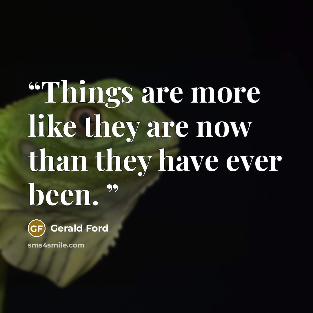 “Things are more like they are now than they have ever been.” quote by Gerald Ford
