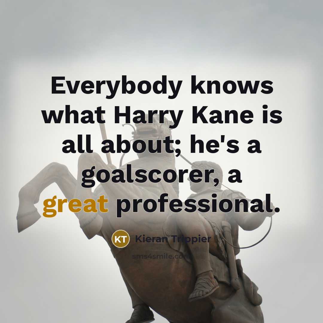 “Everybody knows what Harry Kane is all about; he's a goalscorer, a great professional.” quote by Kieran Trippier