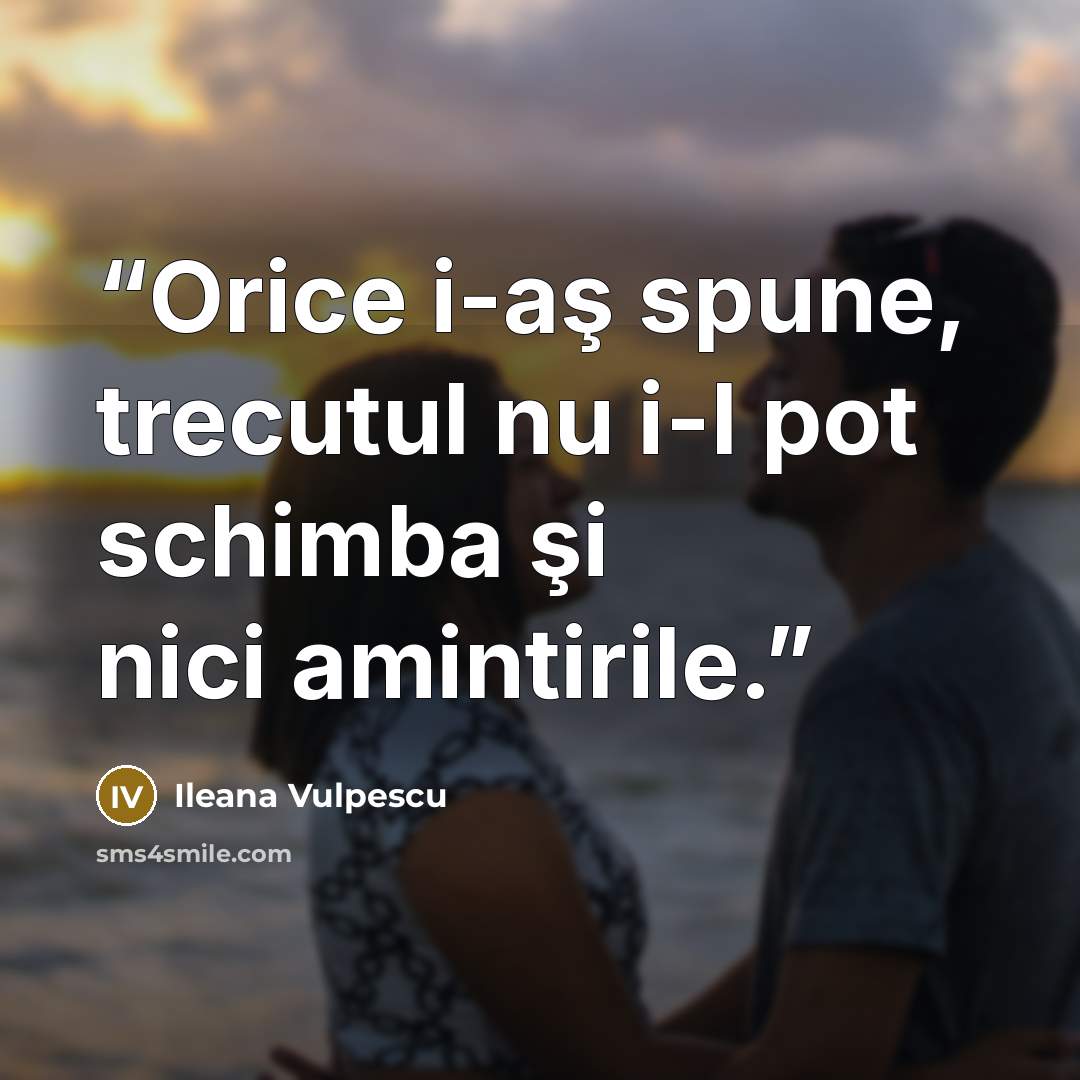 “Orice i-aş spune, trecutul nu i-l pot schimba şi nici amintirile.” quote by Ileana Vulpescu