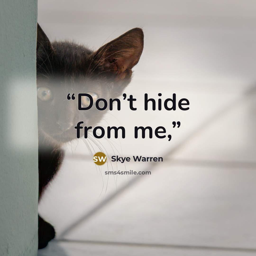 “Don’t hide from me,” quote by Skye Warren