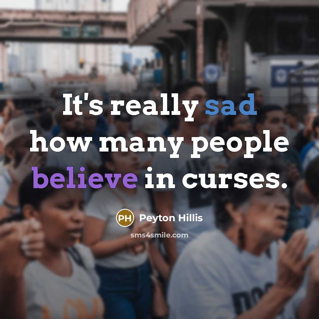 “It's really sad how many people believe in curses.” quote by Peyton Hillis