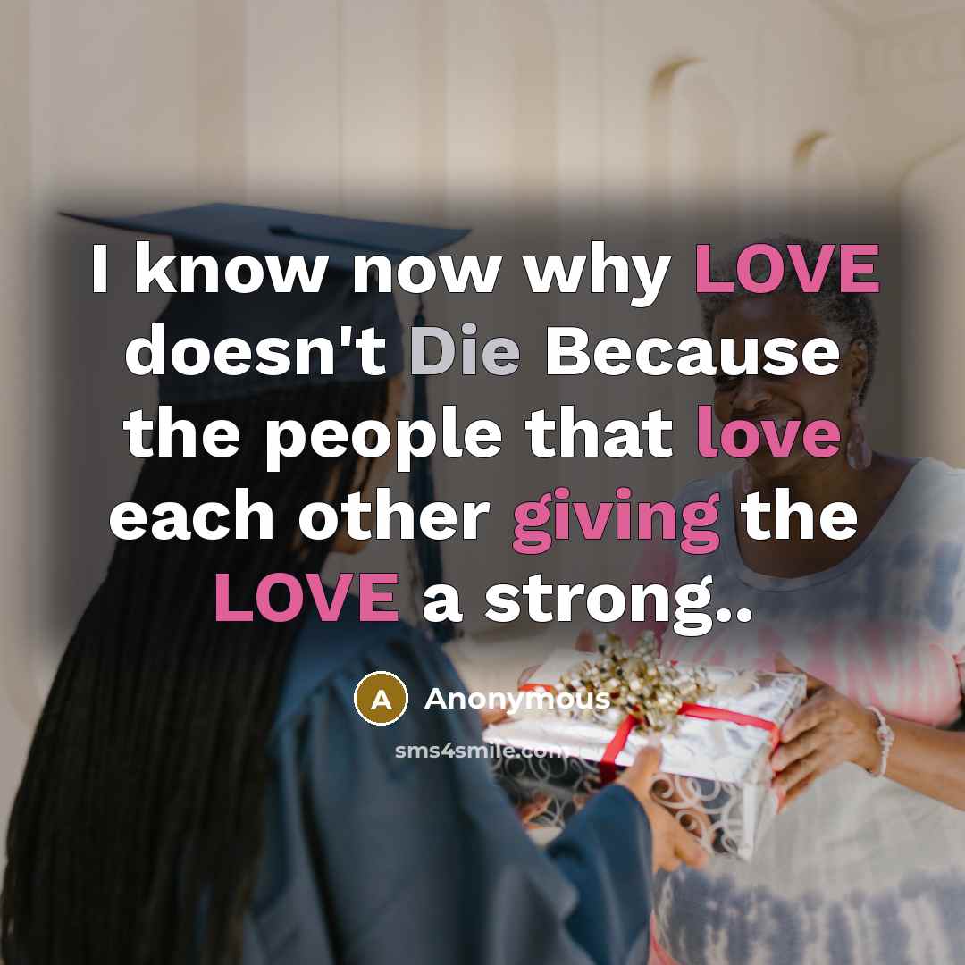 “I know now why LOVE doesn't Die Because the people that love each other giving the LOVE a strong..” quote by Anonymous