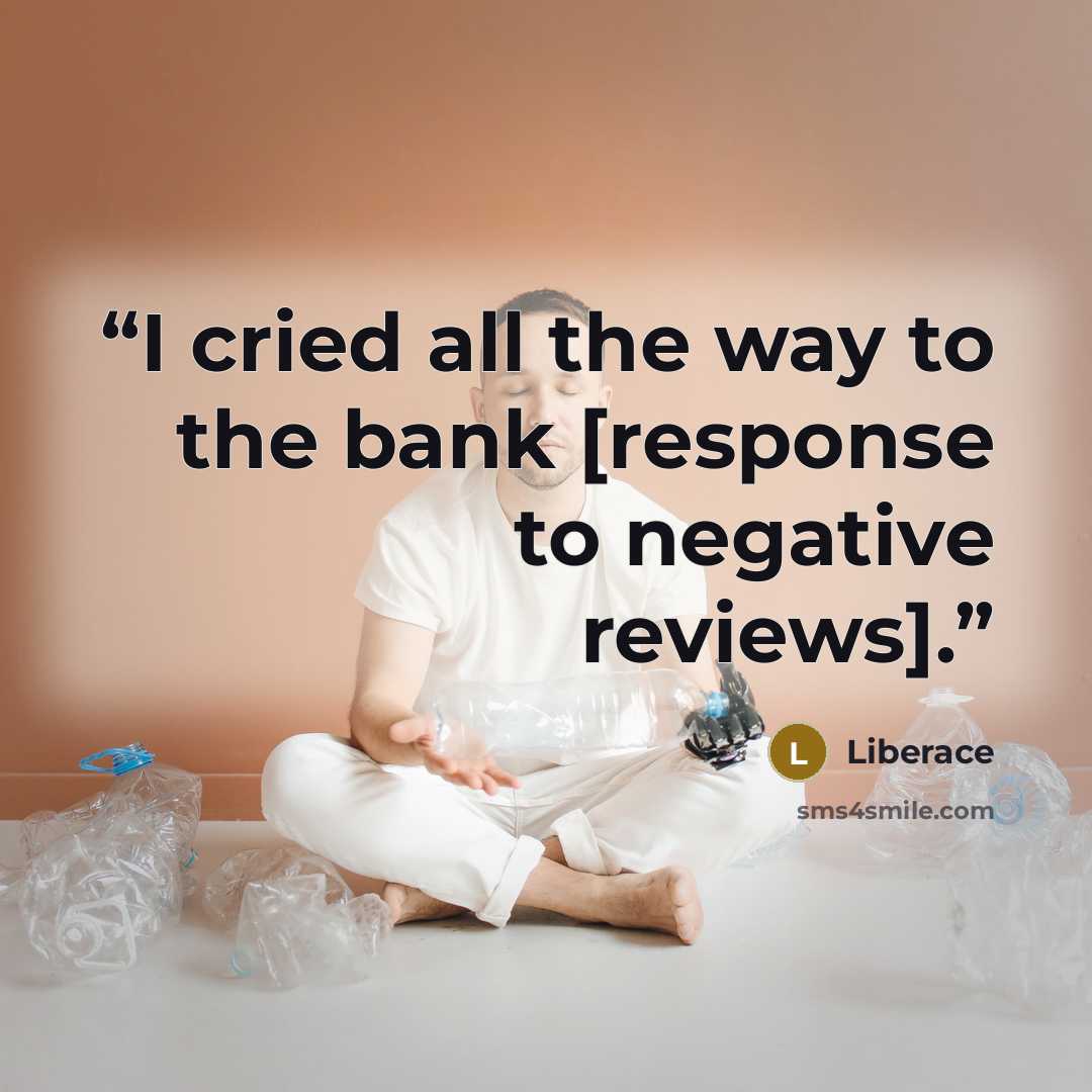 “I cried all the way to the bank [response to negative reviews].” quote by Liberace