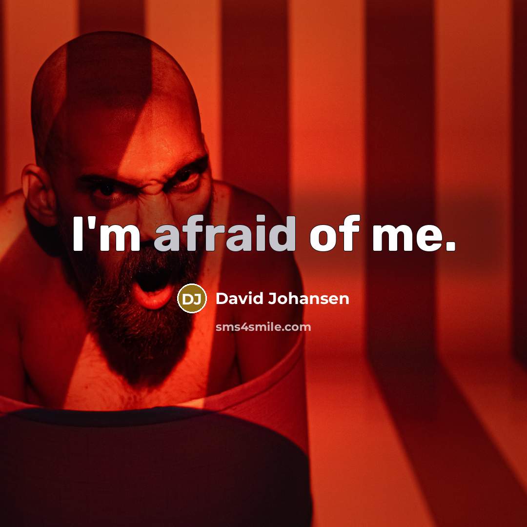 “I'm afraid of me.” quote by David Johansen