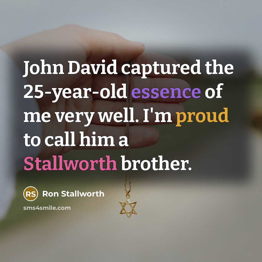 “John David captured the 25-year-old essence of me very well. I'm proud to call him a Stallworth brother.” quote by Ron Stallworth