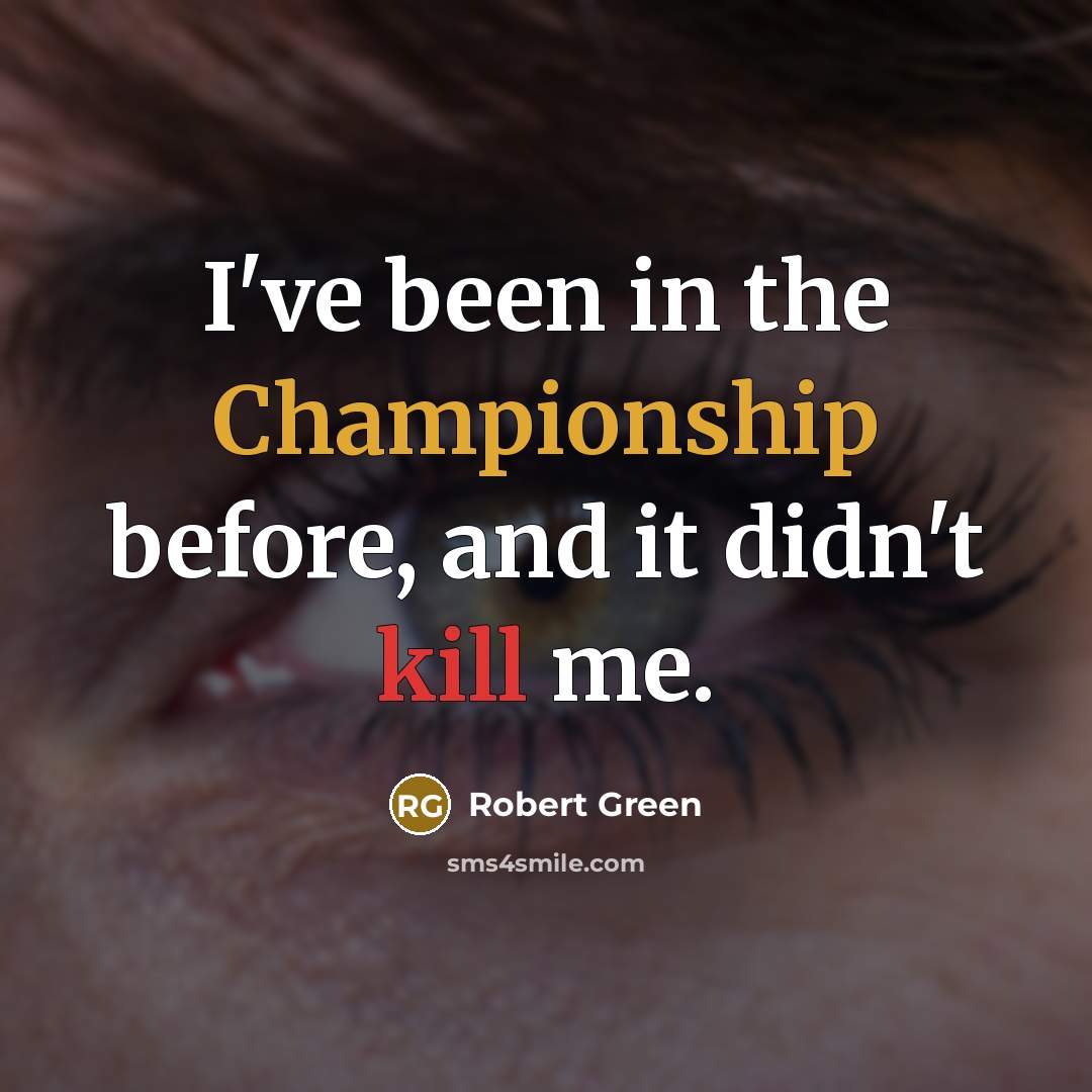 “I've been in the Championship before, and it didn't kill me.” quote by Robert Green