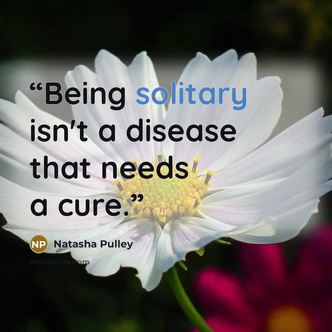 “Being solitary isn't a disease that needs a cure.” quote by Natasha Pulley