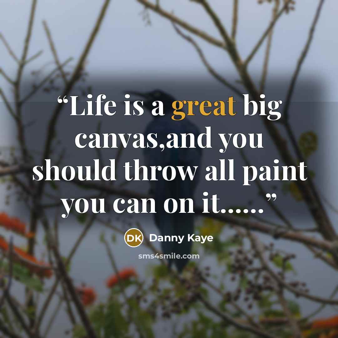 “Life is a great big canvas,and you should throw all paint you can on it……” quote by Danny Kaye