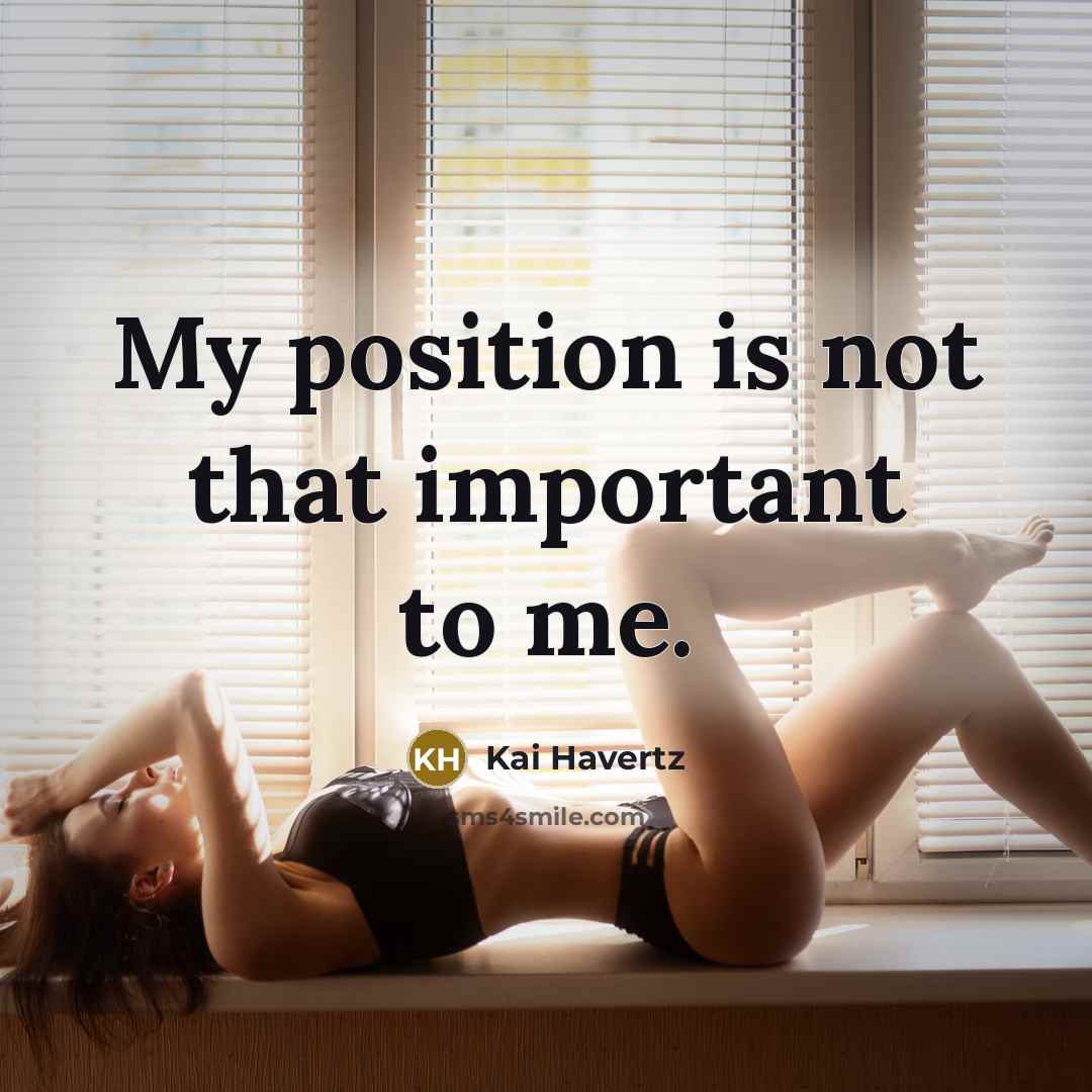 “My position is not that important to me.” quote by Kai Havertz