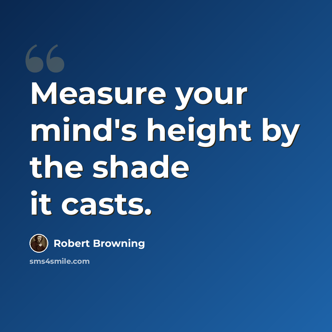 “Measure your mind's height by the shade it casts.” quote by Robert Browning