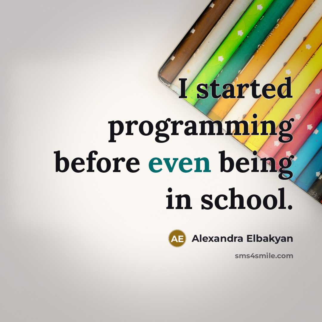“I started programming before even being in school.” quote by Alexandra Elbakyan