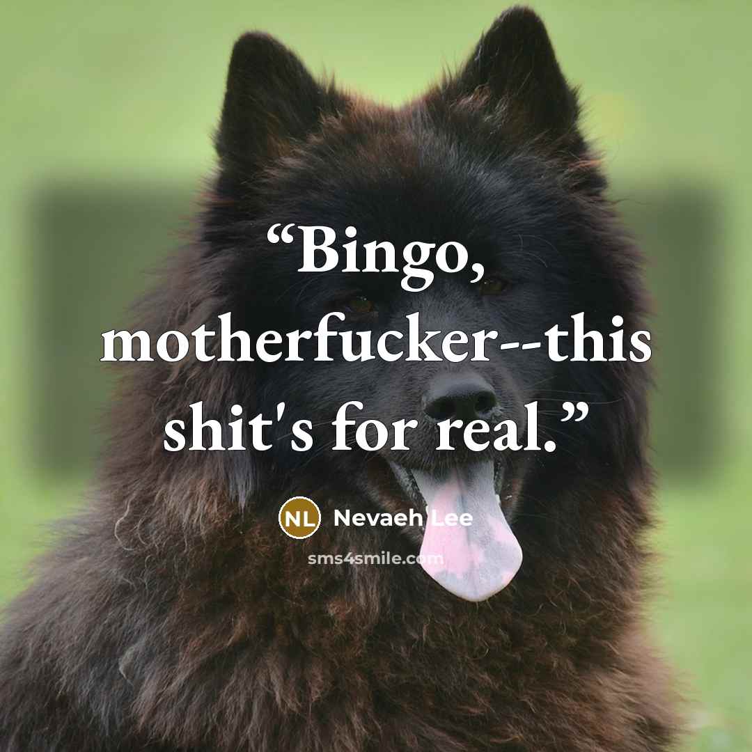 “Bingo, motherfucker--this shit's for real.” quote by Nevaeh Lee