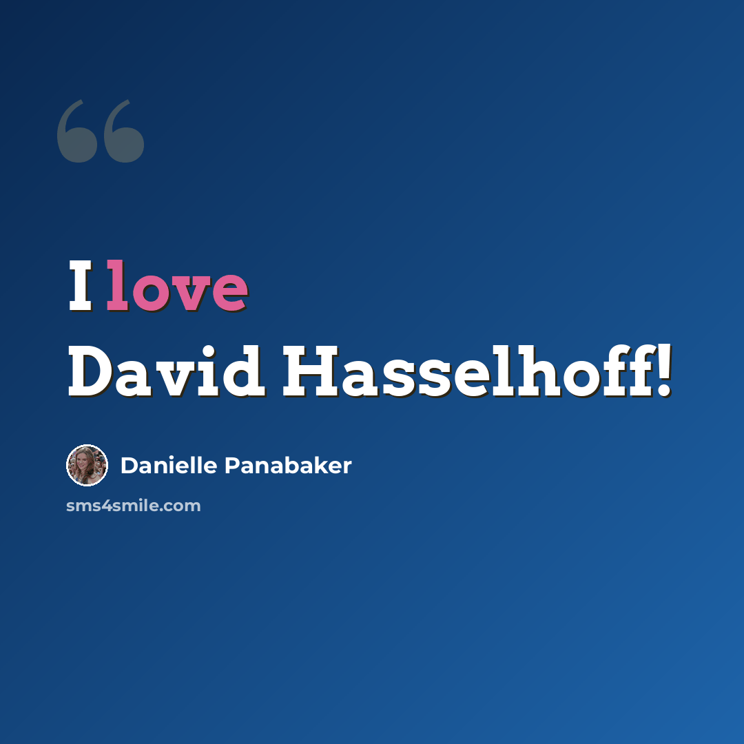 “I love David Hasselhoff!” quote by Danielle Panabaker