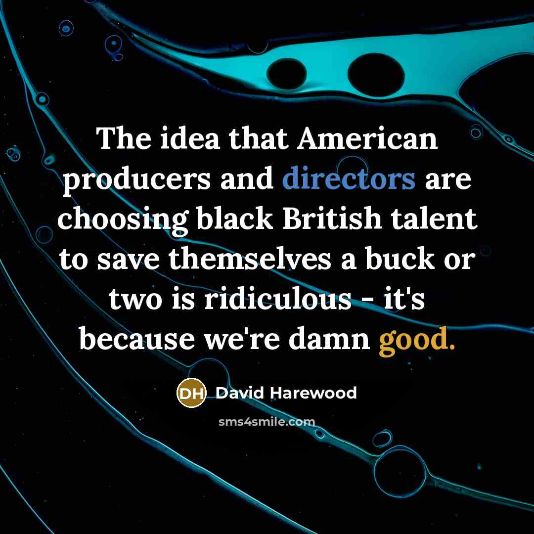“The idea that American producers and directors are choosing black British talent to save themselves a buck or two is ridiculous - it's because we're damn good.” quote by David Harewood