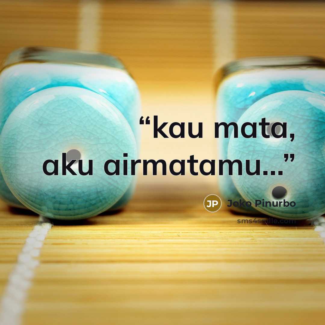 “kau mata, aku airmatamu...” quote by Joko Pinurbo