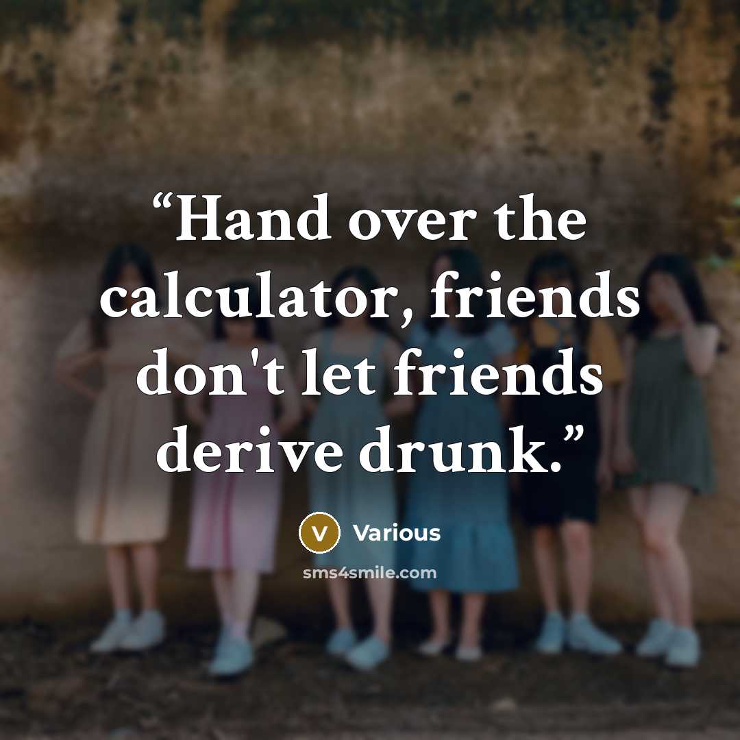“Hand over the calculator, friends don't let friends derive drunk.” quote by Various