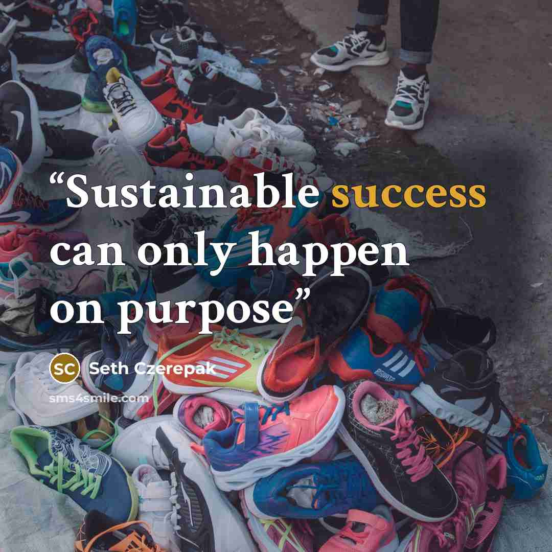 “Sustainable success can only happen on purpose” quote by Seth Czerepak