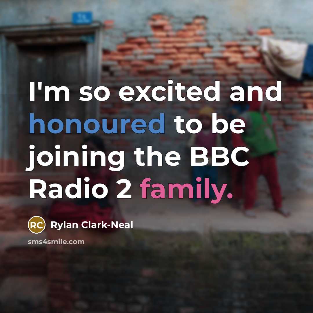 “I'm so excited and honoured to be joining the BBC Radio 2 family.” quote by Rylan Clark-Neal