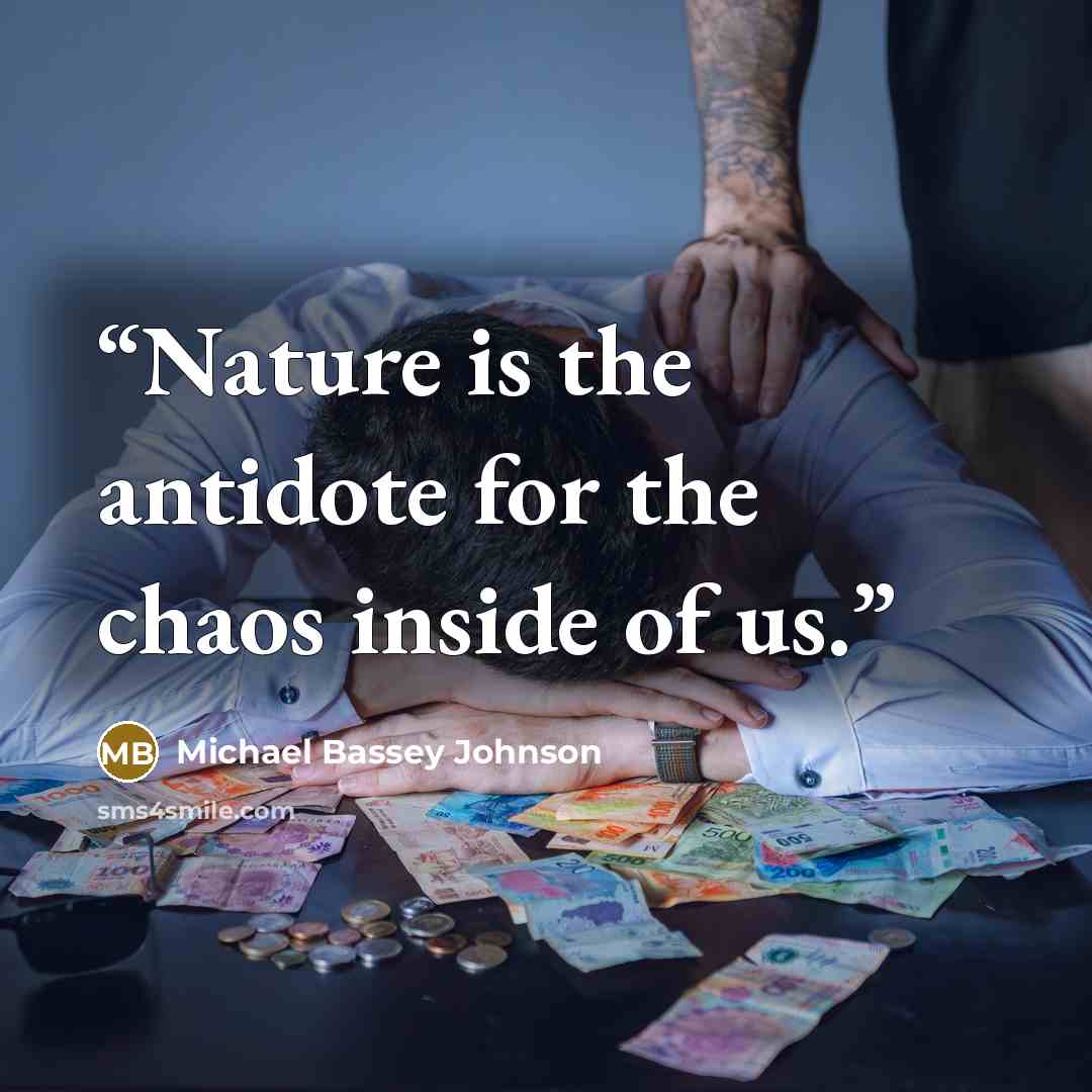 “Nature is the antidote for the chaos inside of us.” quote by Michael Bassey Johnson