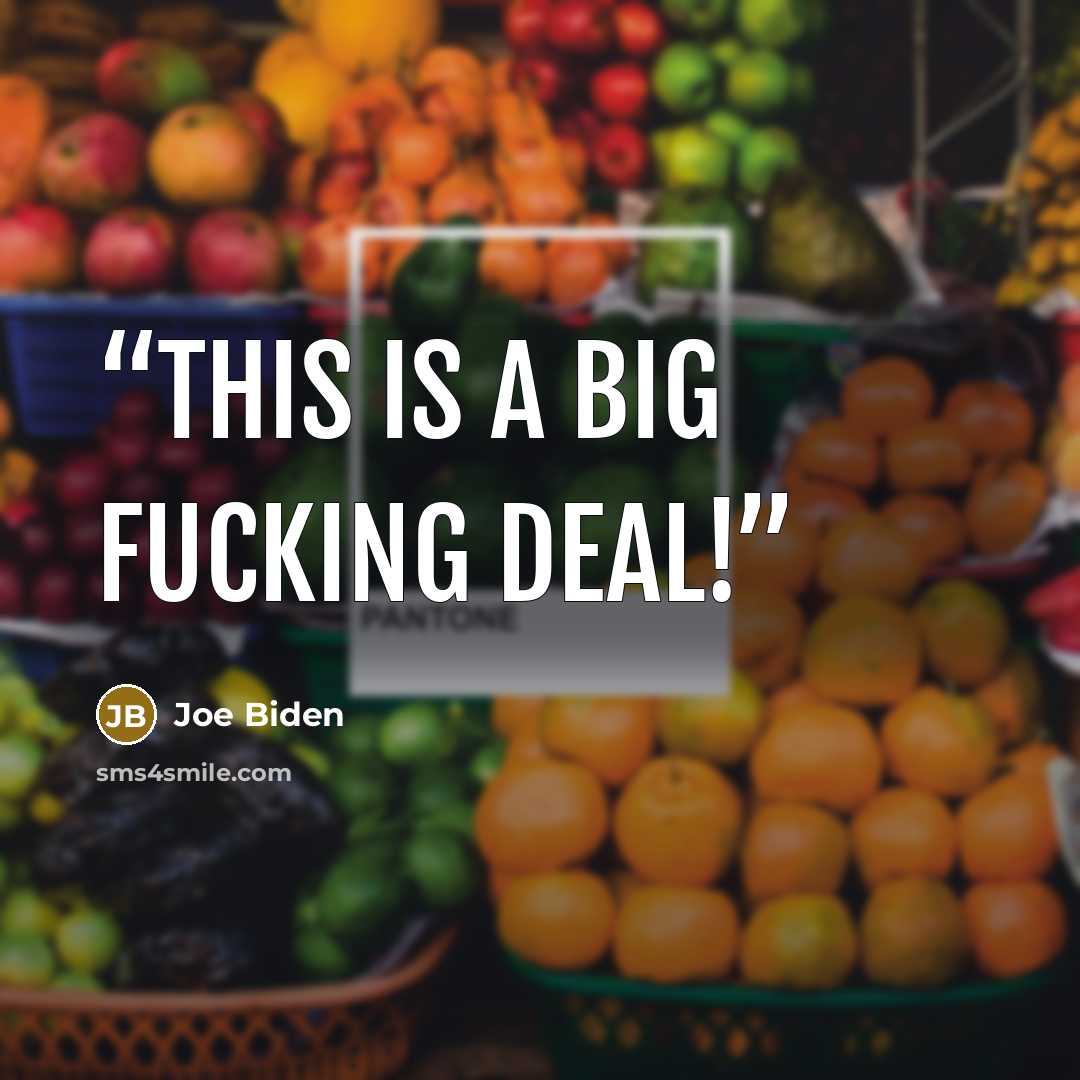 “This is a big fucking deal!” quote by Joe Biden