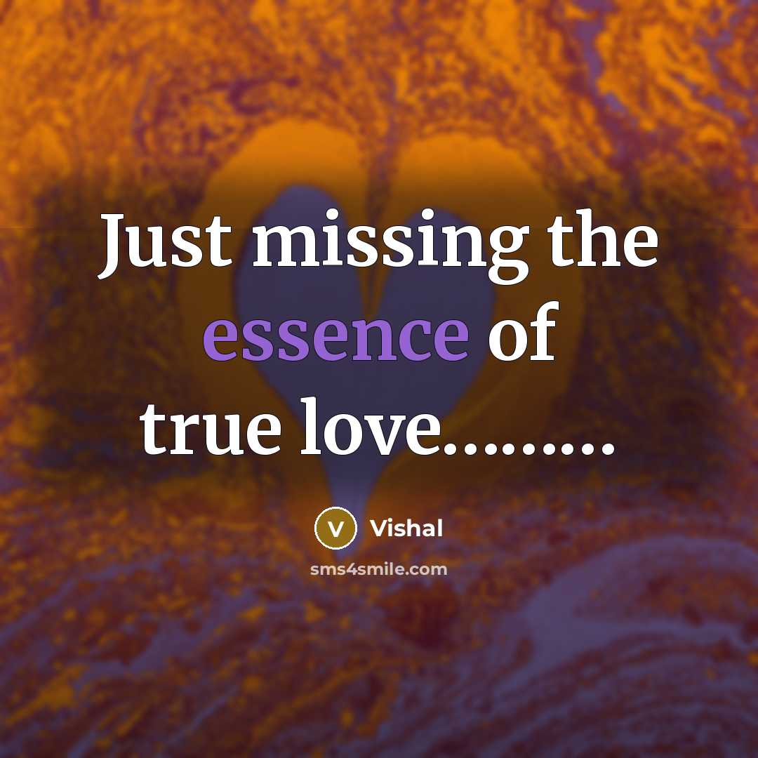 “Just missing the essence of true love………” quote by Vishal