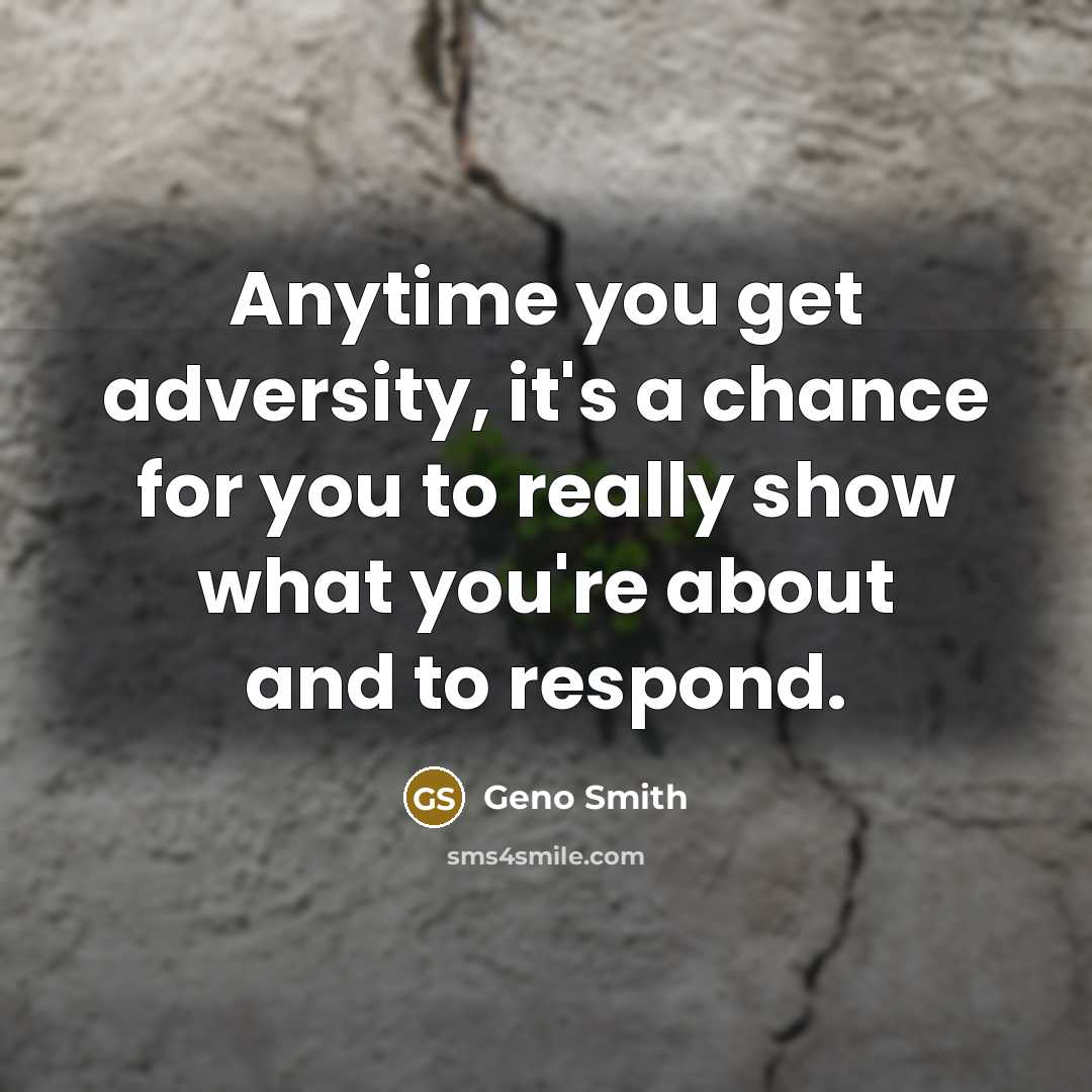 “Anytime you get adversity, it's a chance for you to really show what you're about and to respond.” quote by Geno Smith