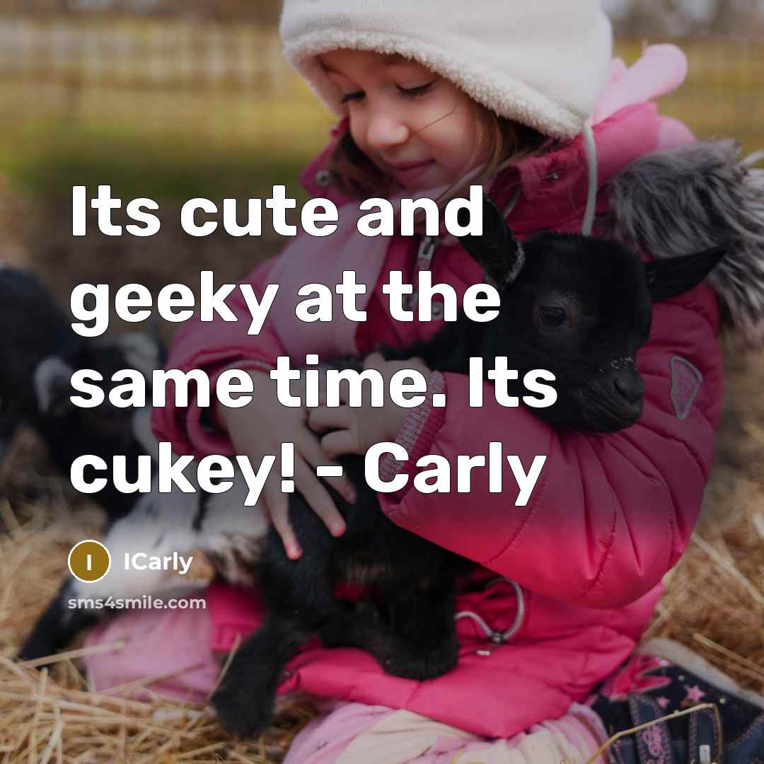 “Its cute and geeky at the same time. Its cukey! - Carly” quote by ICarly