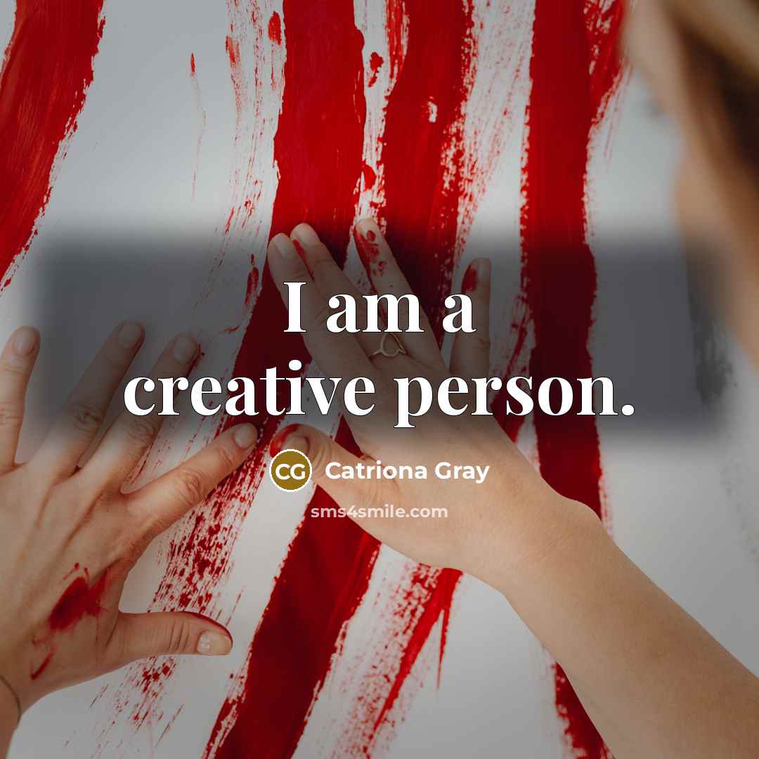 “I am a creative person.” quote by Catriona Gray