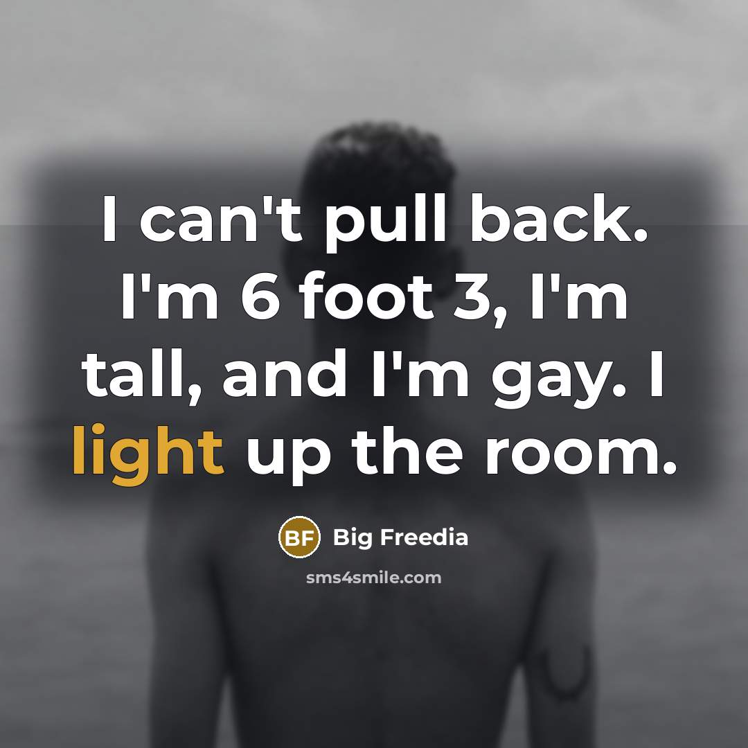 “I can't pull back. I'm 6 foot 3, I'm tall, and I'm gay. I light up the room.” quote by Big Freedia