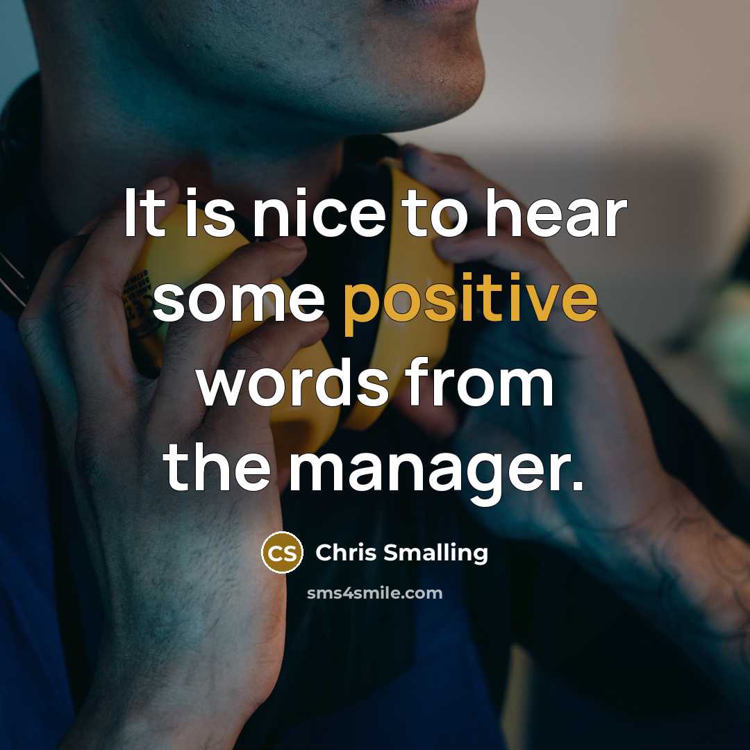 “It is nice to hear some positive words from the manager.” quote by Chris Smalling